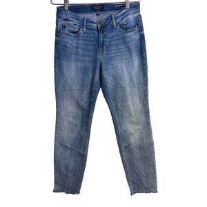 Judy Blue Relaxed Fit Jeans Raw Hem High Rise Style JB82222 Med Wash Sz 7/28